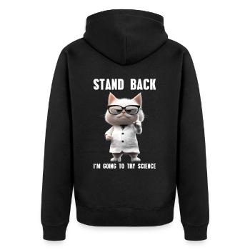 Je vais essayer la science Cat Meme Science - Veste à capuche bio Premium Unisexe - noir - Dos - Nico (187cm)