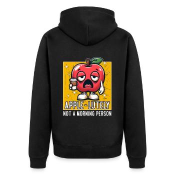 APPLE-LUTELY N’EST PAS UNE PERSONNE MATINALE - Veste à capuche bio Premium Unisexe - noir - Dos - Nico (187cm)