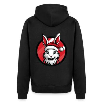 Noël Bunny Noël - Veste à capuche bio Premium Unisexe - noir - Dos - Nico (187cm)