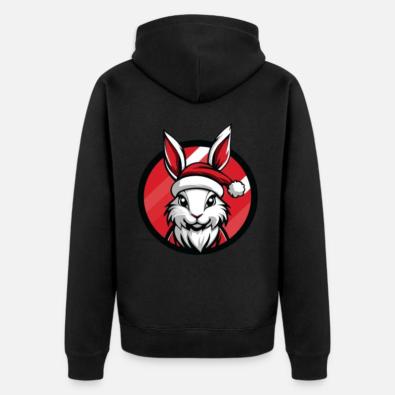 Noël Bunny Noël - Veste à capuche bio Premium Unisexe - noir
