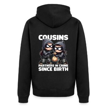COUSINS PARTENAIRES DANS LE CRIME DEPUIS LA NAISSANCE - Veste à capuche bio Premium Unisexe - noir - Dos - Nico (187cm)