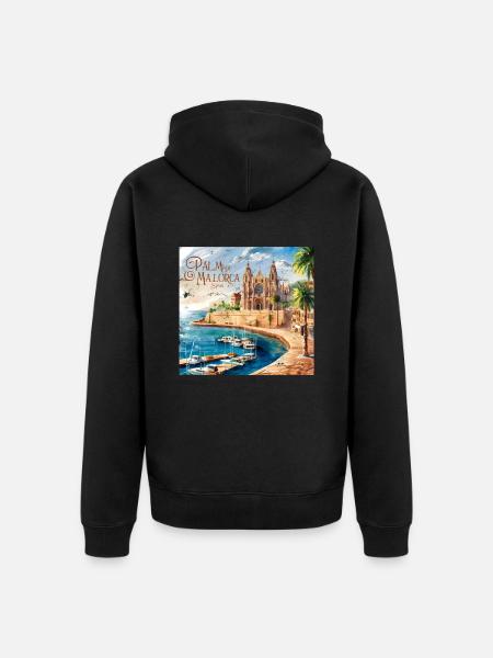 Palma de Mallorca - Unisex Premium Organic Zip Hoodie - black