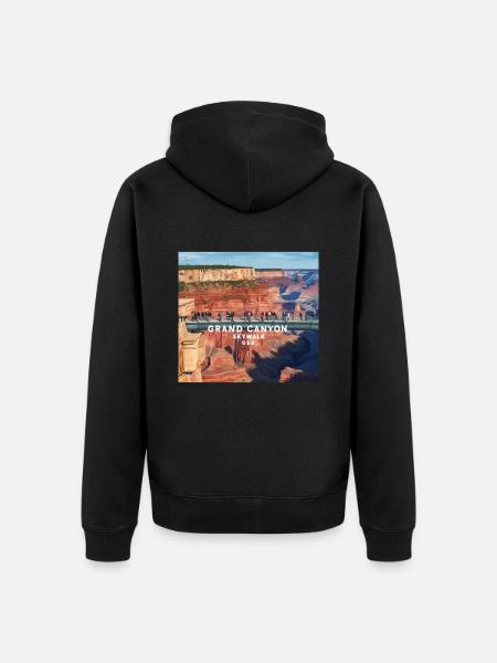 Grand Canyon SkyWalk - Unisex Premium Organic Zip Hoodie - black