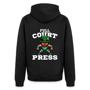 FULL COURT PRESS - BASKETBALL - Unisex Premium Organic Zip Hoodie - black - Back - Nico (187cm)