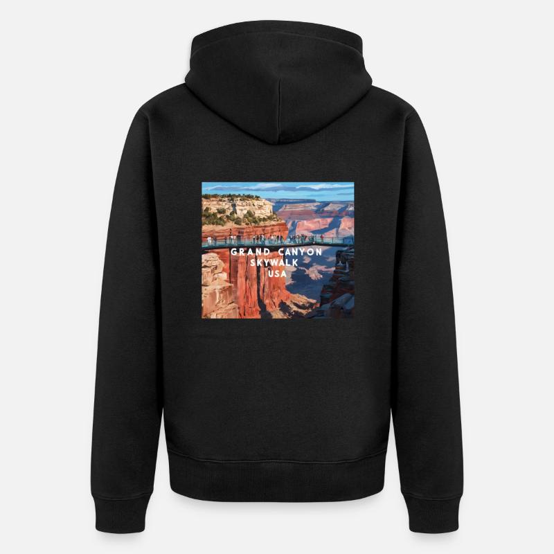 Grand Canyon SkyWalk - Veste à capuche bio Premium Unisexe - noir