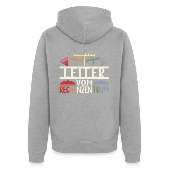 Leiter Vom Rechenzentrum Hobbygärtner Geschenk - Unisex Premium Bio Zip Hoodie - Grau meliert - Hinten - Nico (187cm)