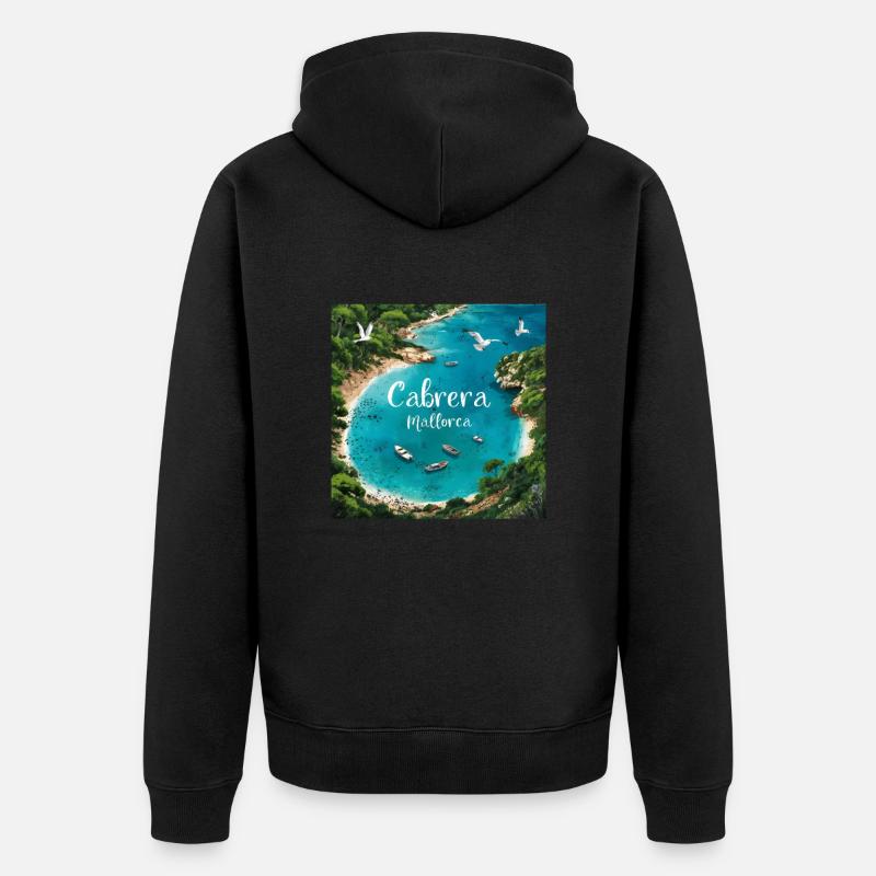 Cabrera Mallorca - Veste à capuche bio Premium Unisexe - noir