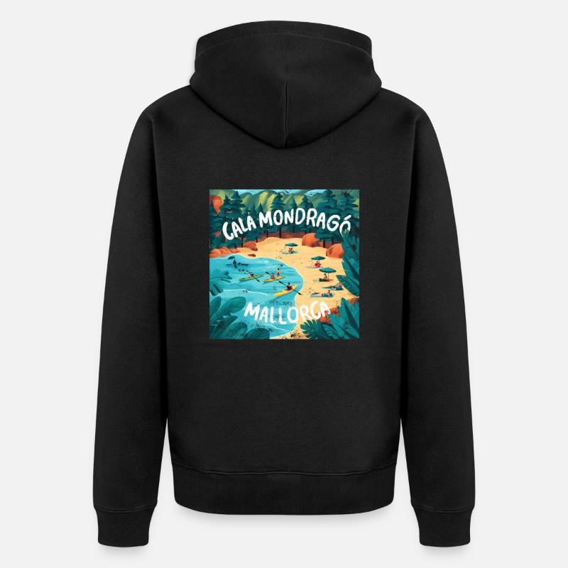 Cala Mondrago - Veste à capuche bio Premium Unisexe - noir