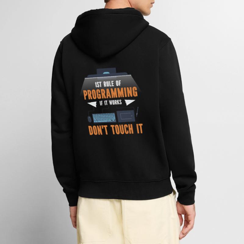 Programmer Programming Code Computer Unisex Premium Organic Zip Hoodie