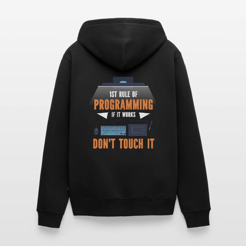 Programmierer Programmierung Code Computer Unisex Premium Bio Zip Hoodie