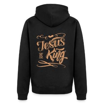 Bible Bible verse Jesus Christ Believe God Jesus - Unisex Premium Organic Zip Hoodie - black - Back - Nico (187cm)