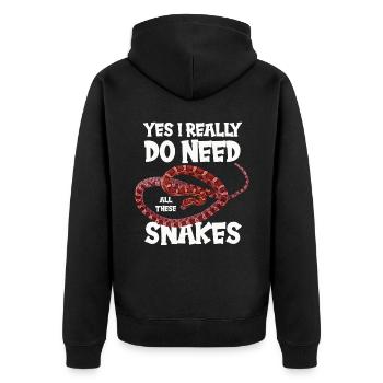 Serpent Maïs Serpent Reptile Idée Cadeau - Veste à capuche bio Premium Unisexe - noir - Dos - Nico (187cm)