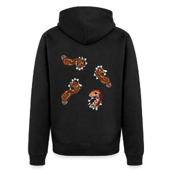 Serpent Maïs Serpent Reptile Idée Cadeau - Veste à capuche bio Premium Unisexe - noir - Dos - Nico (187cm)