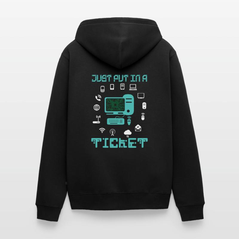 Technischer Support Technologie Programmierer Unisex Premium Bio Zip Hoodie