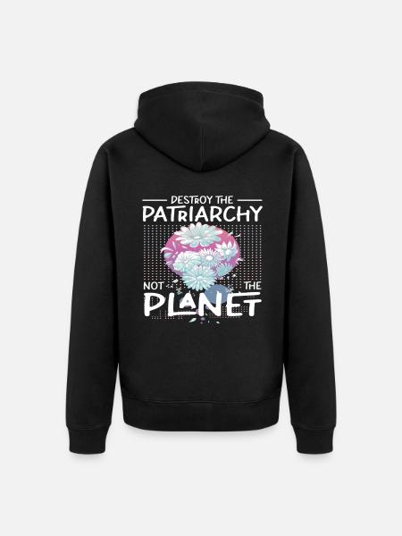 Feministisk feminisme Patriarkat feminister - Premium økologisk unisex-hættejakke - sort