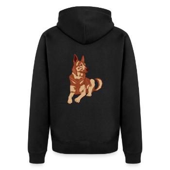 Cute Adorable Dog For Certified Dog Lover T-shirt - Unisex Premium Bio Zip Hoodie - Schwarz - Hinten - Nico (187cm)