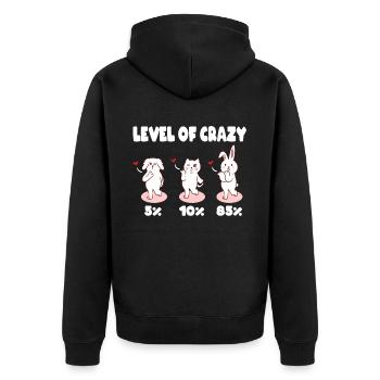 Rodent Animals Insane Percentage Collection Title - Unisex Premium Bio Zip Hoodie - Schwarz - Hinten - Nico (187cm)