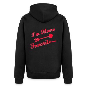 Happy Mother's Day Shirt For Mommies Special - Unisex Premium Bio Zip Hoodie - Schwarz - Hinten - Nico (187cm)