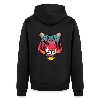 Are You A Fan Of Wild Life Animals? Unique - Unisex Premium Bio Zip Hoodie - Schwarz - Hinten - Nico (187cm)