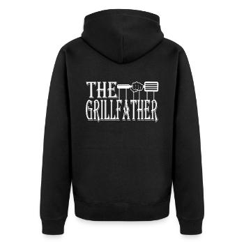 Le Grillfather Unique Grilling Shirt T-shirt - Veste à capuche bio Premium Unisexe - noir - Dos - Nico (187cm)