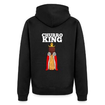 Churro Gift Mexico Food - Unisex Premium Organic Zip Hoodie - black - Back - Nico (187cm)