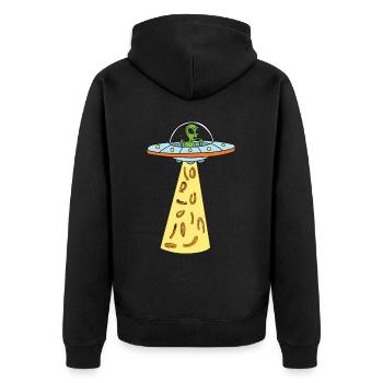 Churro Gift Mexico Food - Unisex Premium Organic Zip Hoodie - black - Back - Nico (187cm)