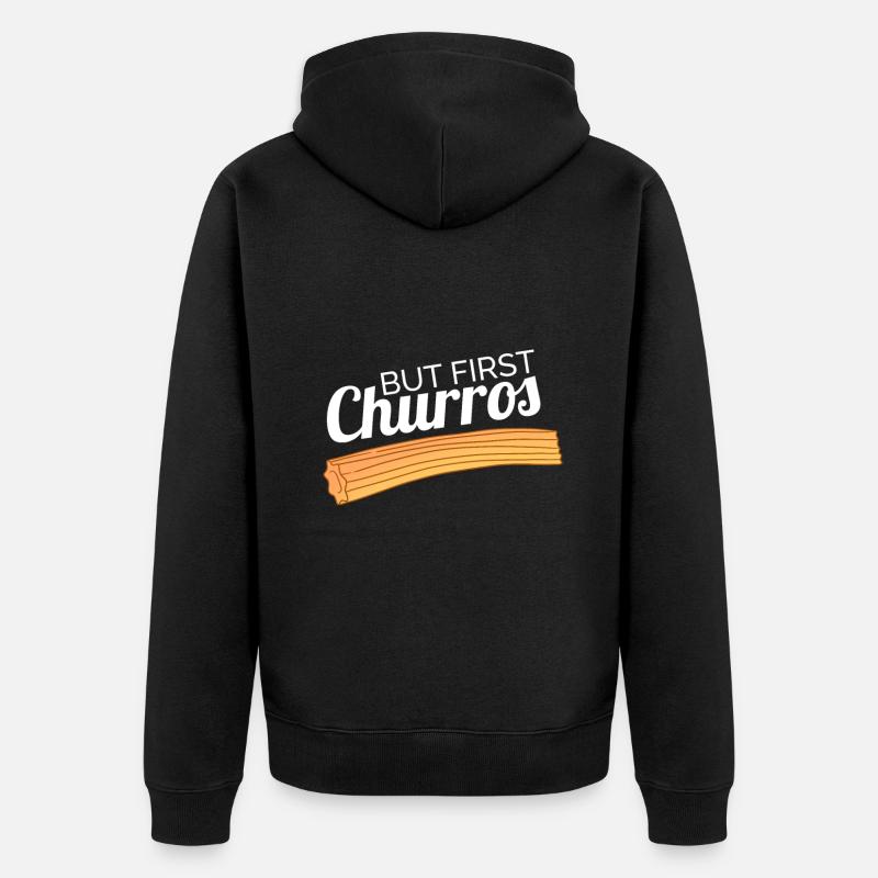 Churro Geschenk Mexico Essen - Unisex Premium Bio Zip Hoodie - Schwarz