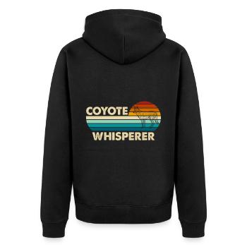 Chasse au coyote Coyote Hunter Coyote - Veste à capuche bio Premium Unisexe - noir - Dos - Nico (187cm)