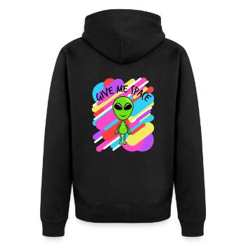 Donnez-moi de l'espace T-shirt coloré Design - Veste à capuche bio Premium Unisexe - noir - Dos - Nico (187cm)