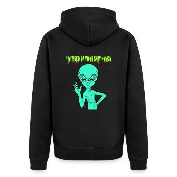 Je suis fatigué de votre merde Conception de - Veste à capuche bio Premium Unisexe - noir - Dos - Nico (187cm)