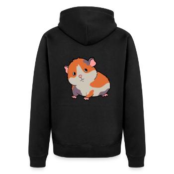 Cute Guinea Pig Shirt For Animal Lovers T-shirt - Unisex Premium Bio Zip Hoodie - Schwarz - Hinten - Nico (187cm)