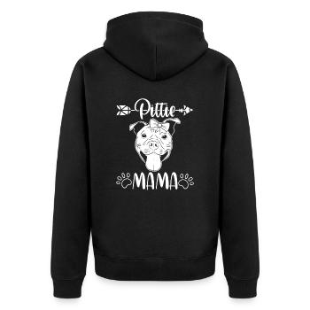 Animal Claws Dog Design For Paw Owners Pittie - Unisex Premium Organic Zip Hoodie - black - Back - Nico (187cm)