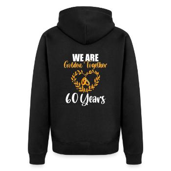 Amour Relation Anniversaire Époux Nous Sommes - Veste à capuche bio Premium Unisexe - noir - Dos - Nico (187cm)
