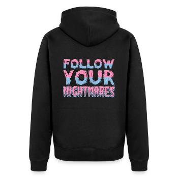 Suits vos cauchemars Designs de T-shirts - Veste à capuche bio Premium Unisexe - noir - Dos - Nico (187cm)