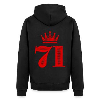 71 Couronne numérique - Veste à capuche bio Premium Unisexe - noir - Dos - Nico (187cm)