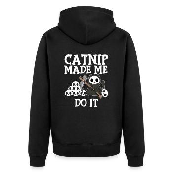 Nip de chat m'a fait le faire chat animal chaton - Veste à capuche bio Premium Unisexe - noir - Dos - Nico (187cm)