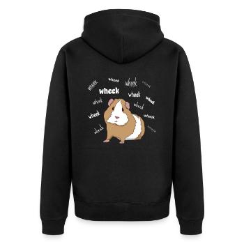Wheek Mignon Cochon d'Inde Chemise Pour Les - Veste à capuche bio Premium Unisexe - noir - Dos - Nico (187cm)