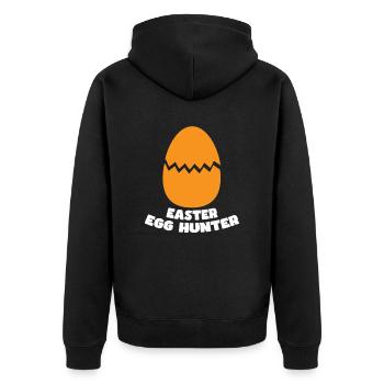 Joyeux lapin de Pâques drôle de jour de Pâques - Veste à capuche bio Premium Unisexe - noir - Dos - Nico (187cm)