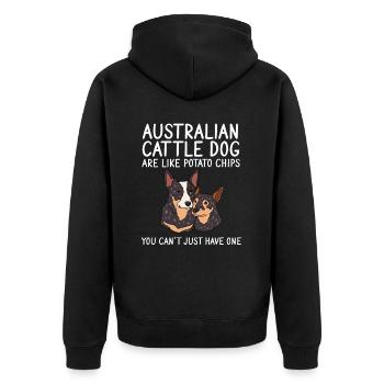 Bouvier australien - Veste à capuche bio Premium Unisexe - noir - Dos - Nico (187cm)