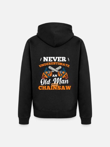 Chainsaw Gift - Unisex Premium Organic Zip Hoodie - black