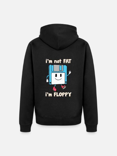 Floppy Disk Witz Joke - Unisex Premium Bio Zip Hoodie - Schwarz