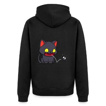 Boule de chat - Veste à capuche bio Premium Unisexe - noir - Dos - Nico (187cm)