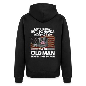 Vétéran du Vietnam - Veste à capuche bio Premium Unisexe - noir - Dos - Nico (187cm)