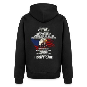 Vétéran du Vietnam - Veste à capuche bio Premium Unisexe - noir - Dos - Nico (187cm)