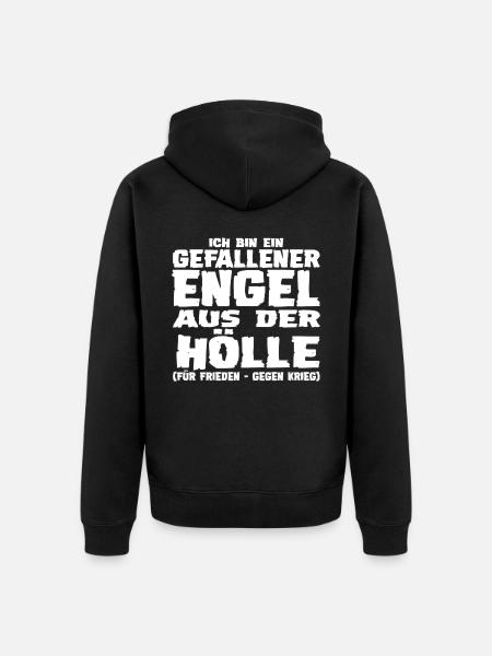 Gefallener Engel aus der Hölle - Unisex Premium Bio Zip Hoodie - Schwarz