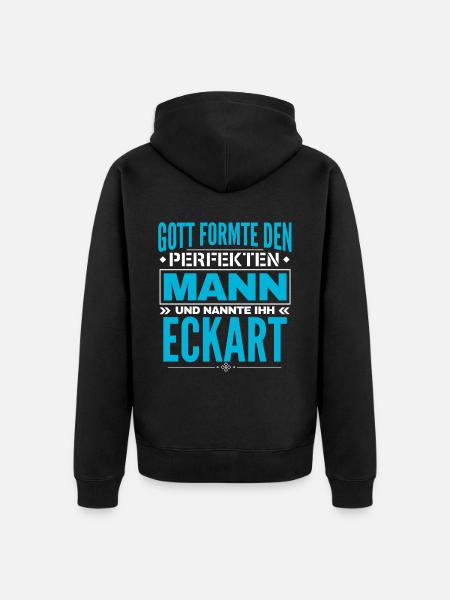 Eckart Name Design - Unisex Premium Bio Zip Hoodie - Schwarz