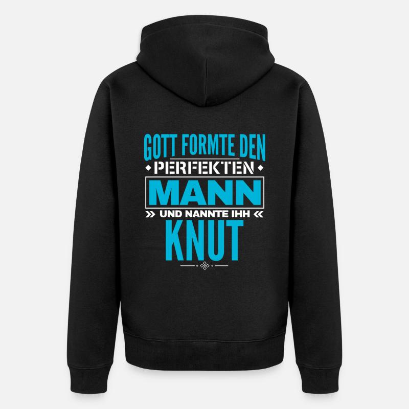 Knut Name Design - Unisex Premium Bio Zip Hoodie - Schwarz
