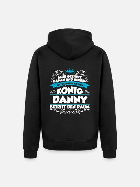 Danny Name Design - Unisex Premium Bio Zip Hoodie - Schwarz
