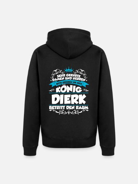 Dierk Name Design - Unisex Premium Bio Zip Hoodie - Schwarz