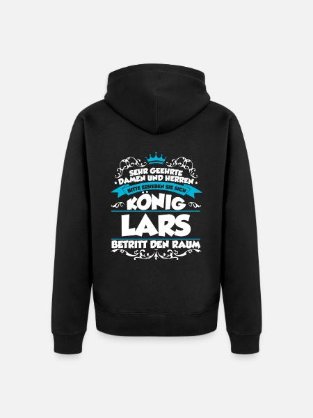 Lars Name Design - Unisex Premium Bio Zip Hoodie - Schwarz